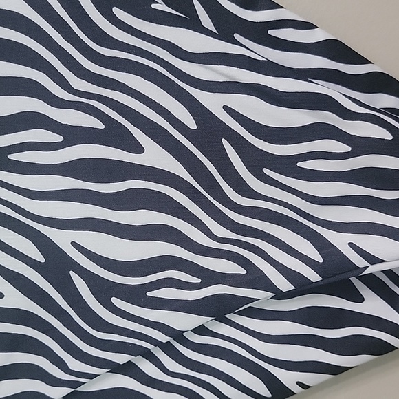 NASTY GAL Black White Animal Print Bikini Swim Suit Bottoms Size 10 - Picture 2 of 6